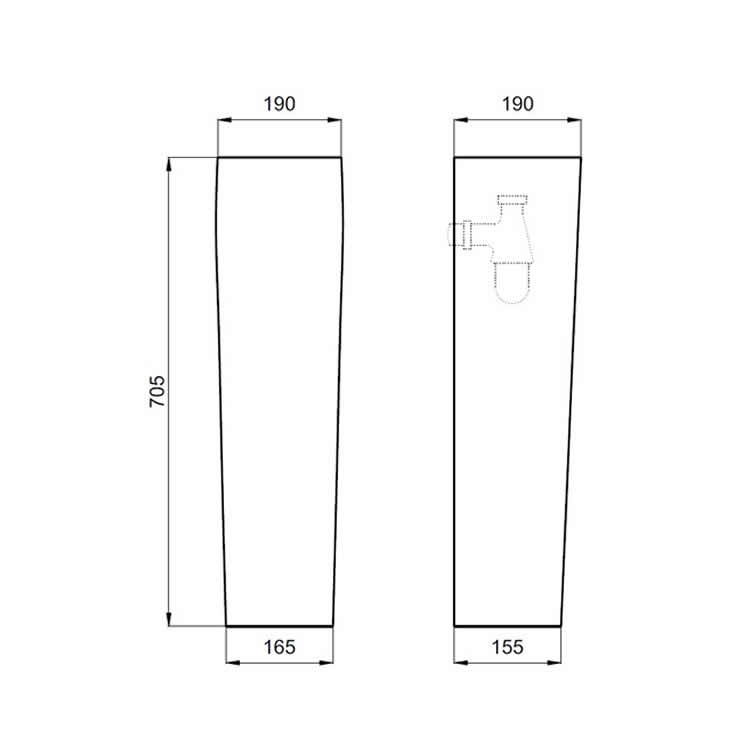The White Space 450mm Basin & Full Pedestal Sanctuary Bathrooms