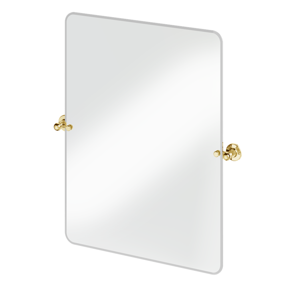 Burlington Gold 650 x 850mm Rectangular Mirror With 1850 Fixings