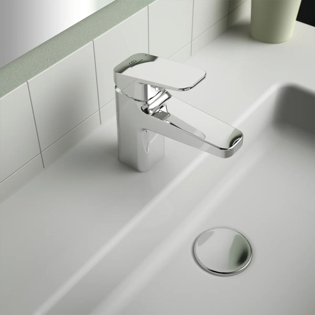 Lifestyle image of Ideal Standard Ceraplan Chrome Basin Mono Tap & Click-Clack Waste
