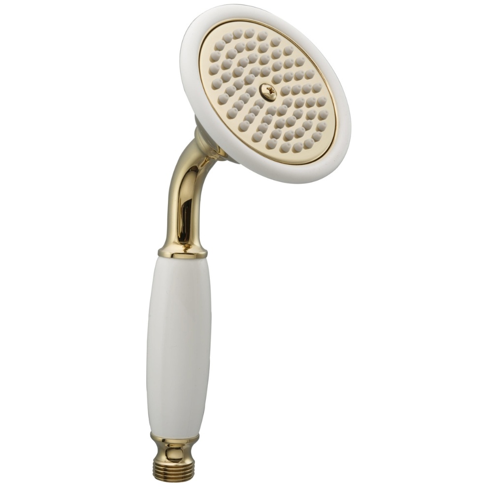 Image of JTP Grosvenor Cross Polished Gold Shower Handset