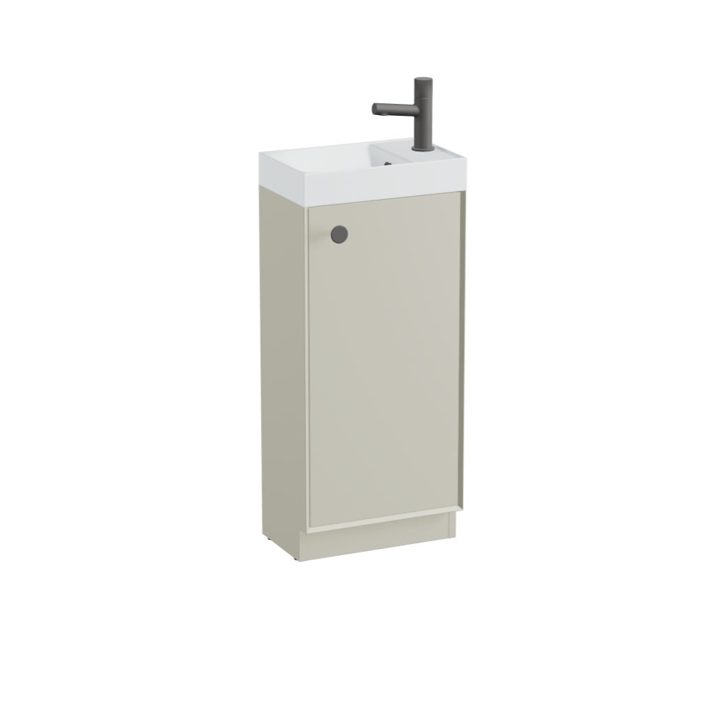 Vado Safari Smooth 400mm Cashmere Vanity Unit & Mineral Basin