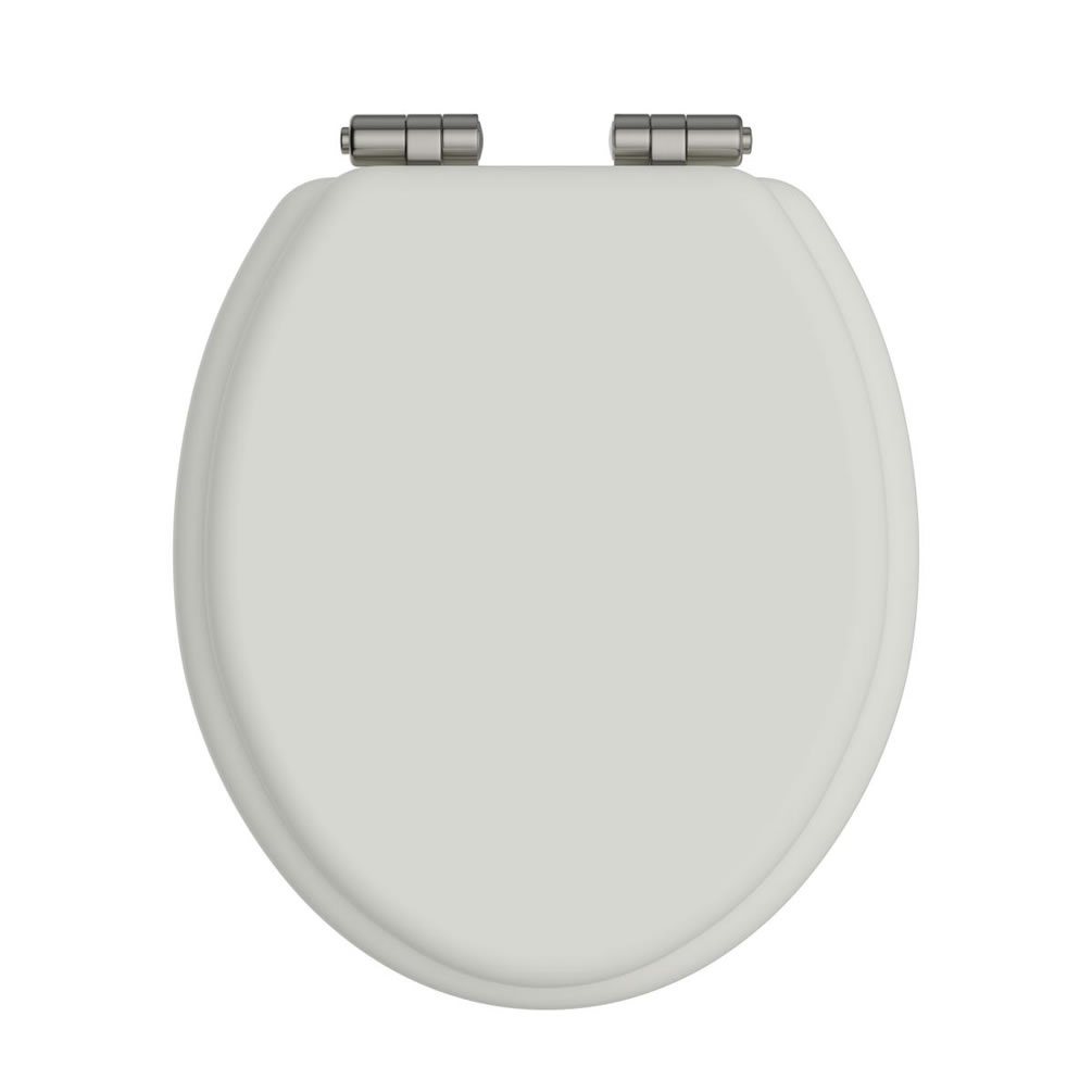Heritage Chantilly Soft Close WC Seat With Brushed Nickel Hinges