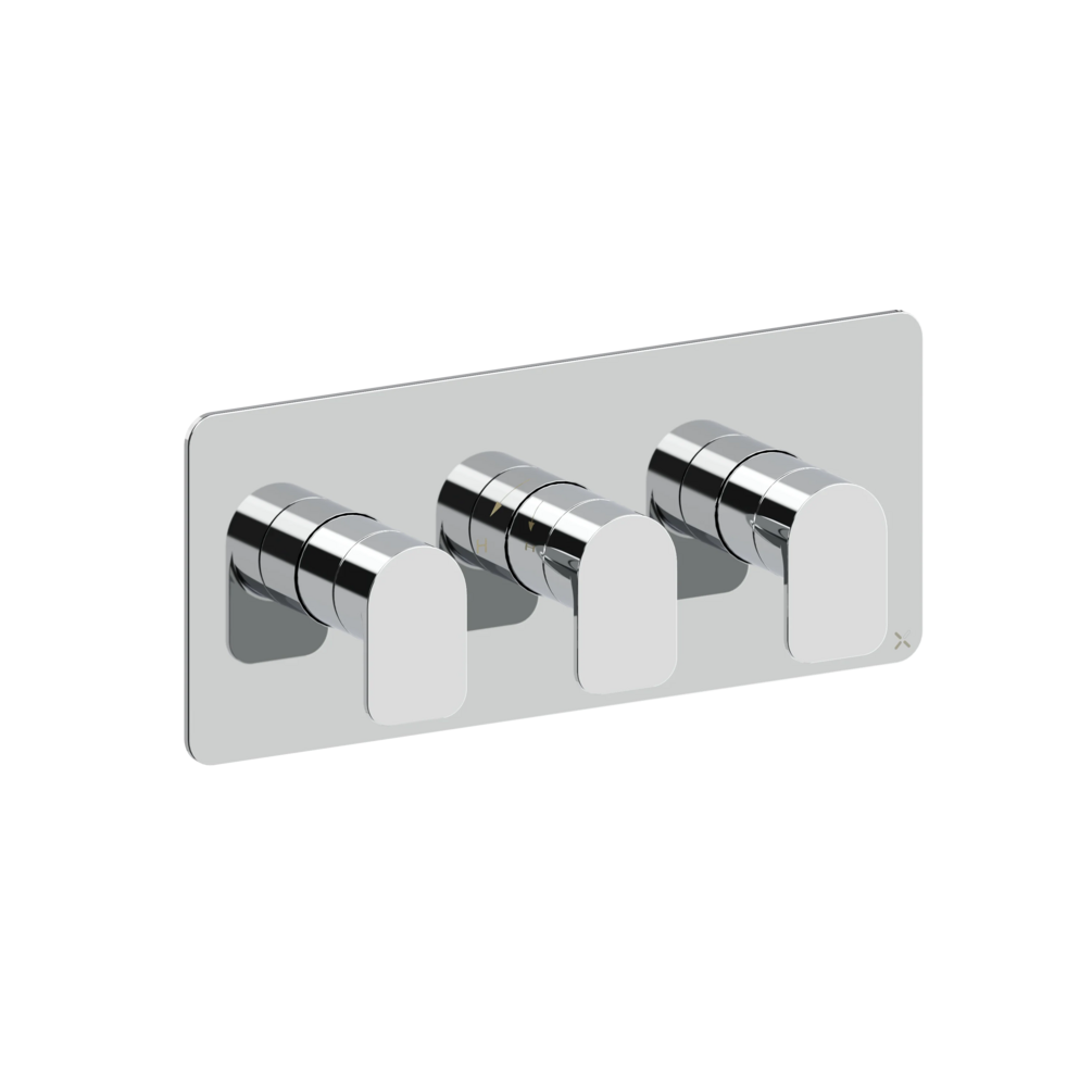 Crosswater Fuse Chrome Landscape 2 Outlet 3 Handle Shower Valve