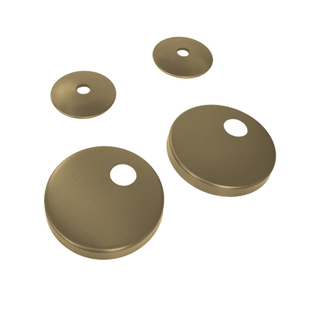 Product cut out image of the Abacus Iso Pro Brushed Brass Toilet Seat Hinge Covers VBAC-36-8205