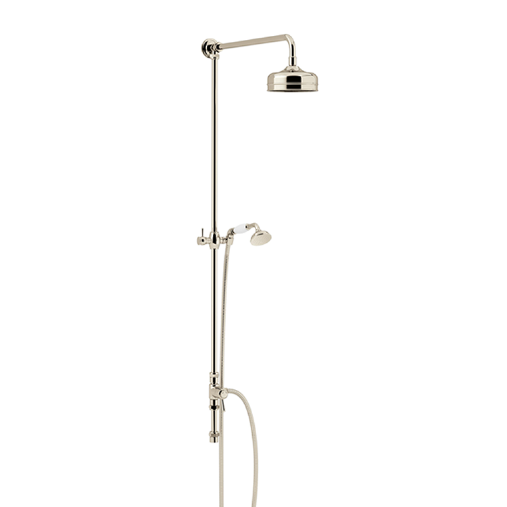 Photo of Heritage Fixed Vintage Gold Shower Kit With Diverter, Rose & Handset
