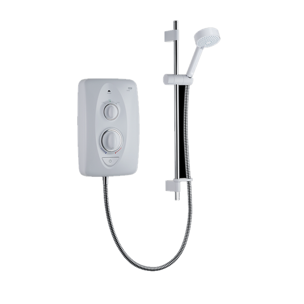 Photo of Mira Jump Chrome and White 10.8kW Thermostatic Electric Shower Cutout