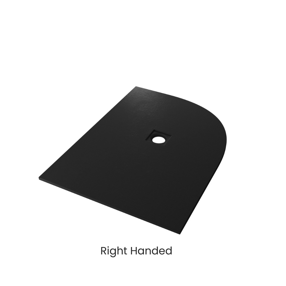 product cut out image of eastbrook crossland offset quadrant black 1200 x 900 right hand shower tray