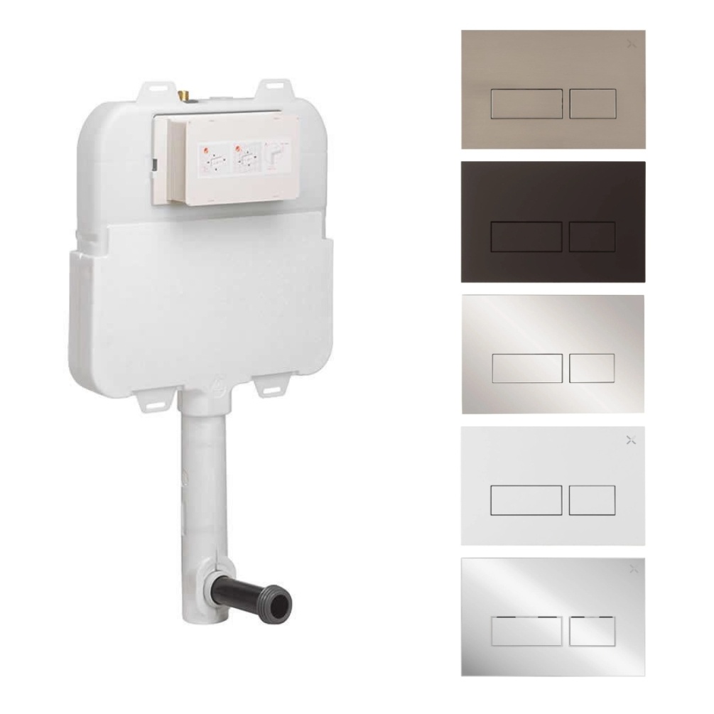 image of crosswater taller concealed cistern with flush plates