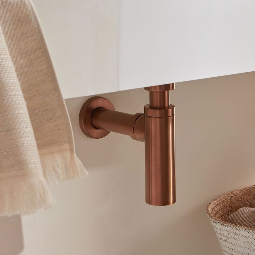 Kingston Brass DD8108 Modern Bottle Trap – 12" Vessel Sink Drain, Satin Nickel, Solid Brass, Corrosion-Resistant