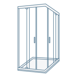 iconography image of a square shower enclosure cubicle