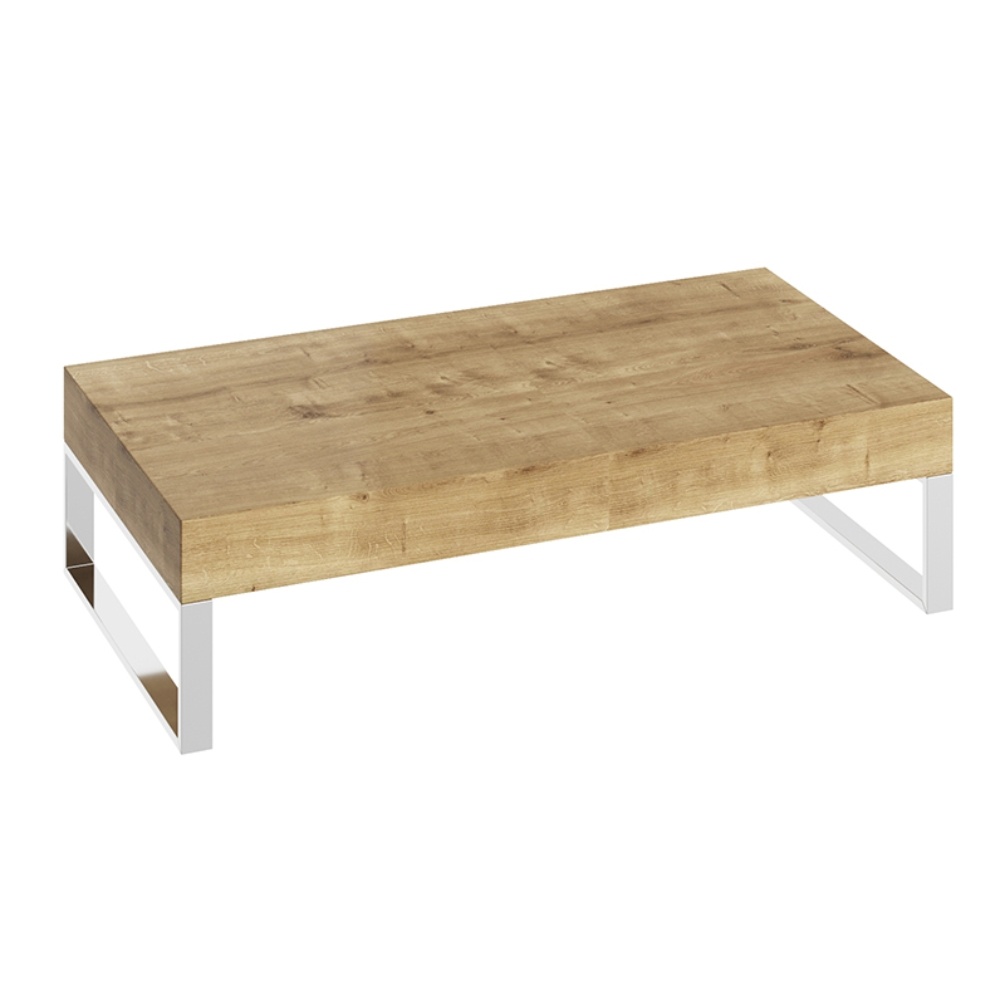 Product Cut out image of the Abacus Concept Cloud Halifax Oak 800mm Shelf with Polished Stainless Steel Towel Hangers