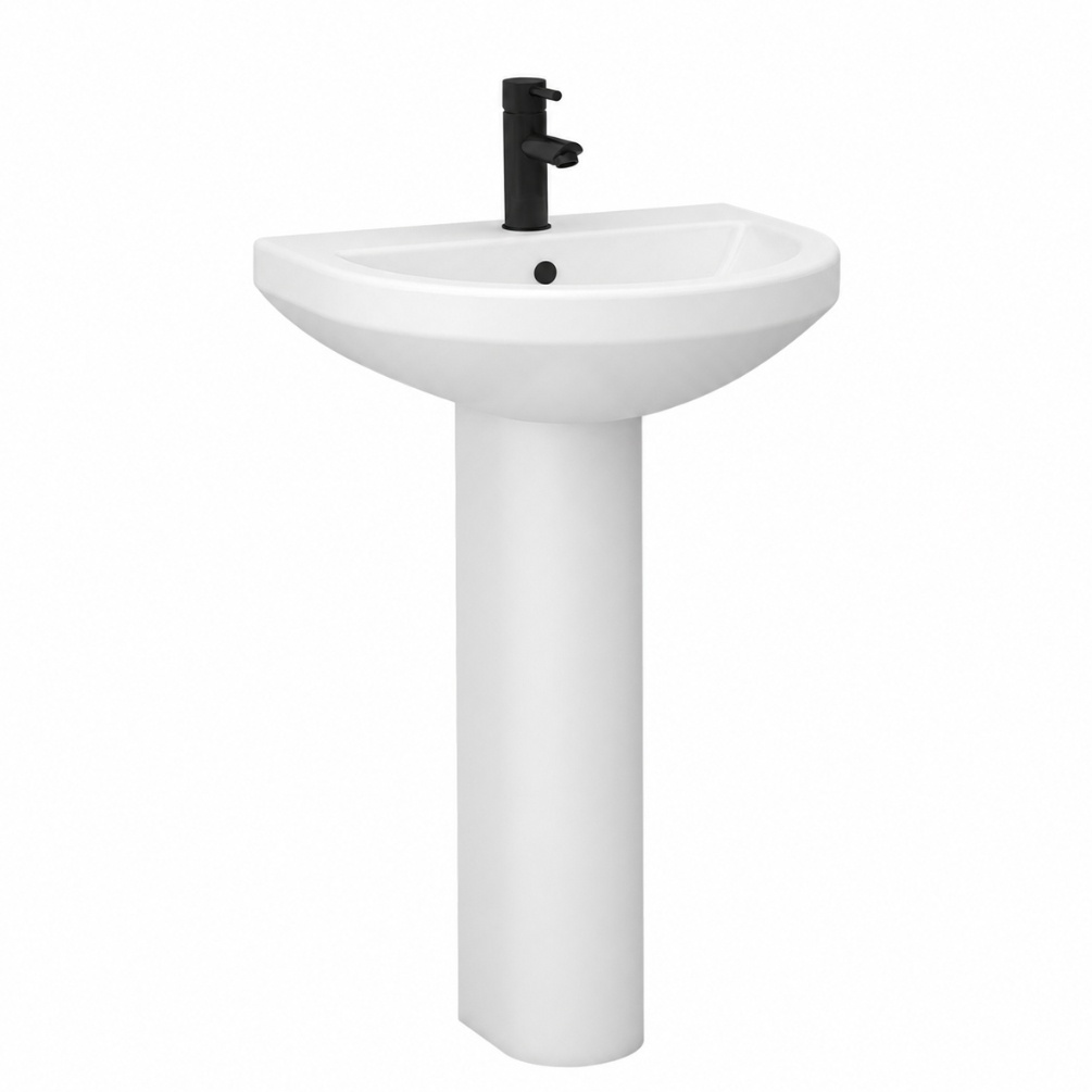 Imex Ivo 550mm Pedestal Basin Matt Black