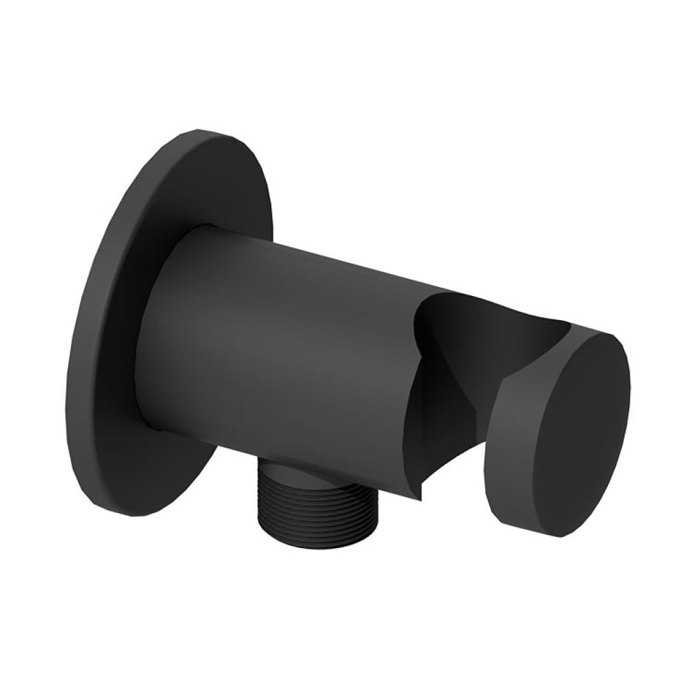 Photo of Abacus Emotion Matt Black Round Wall Outlet & Holder