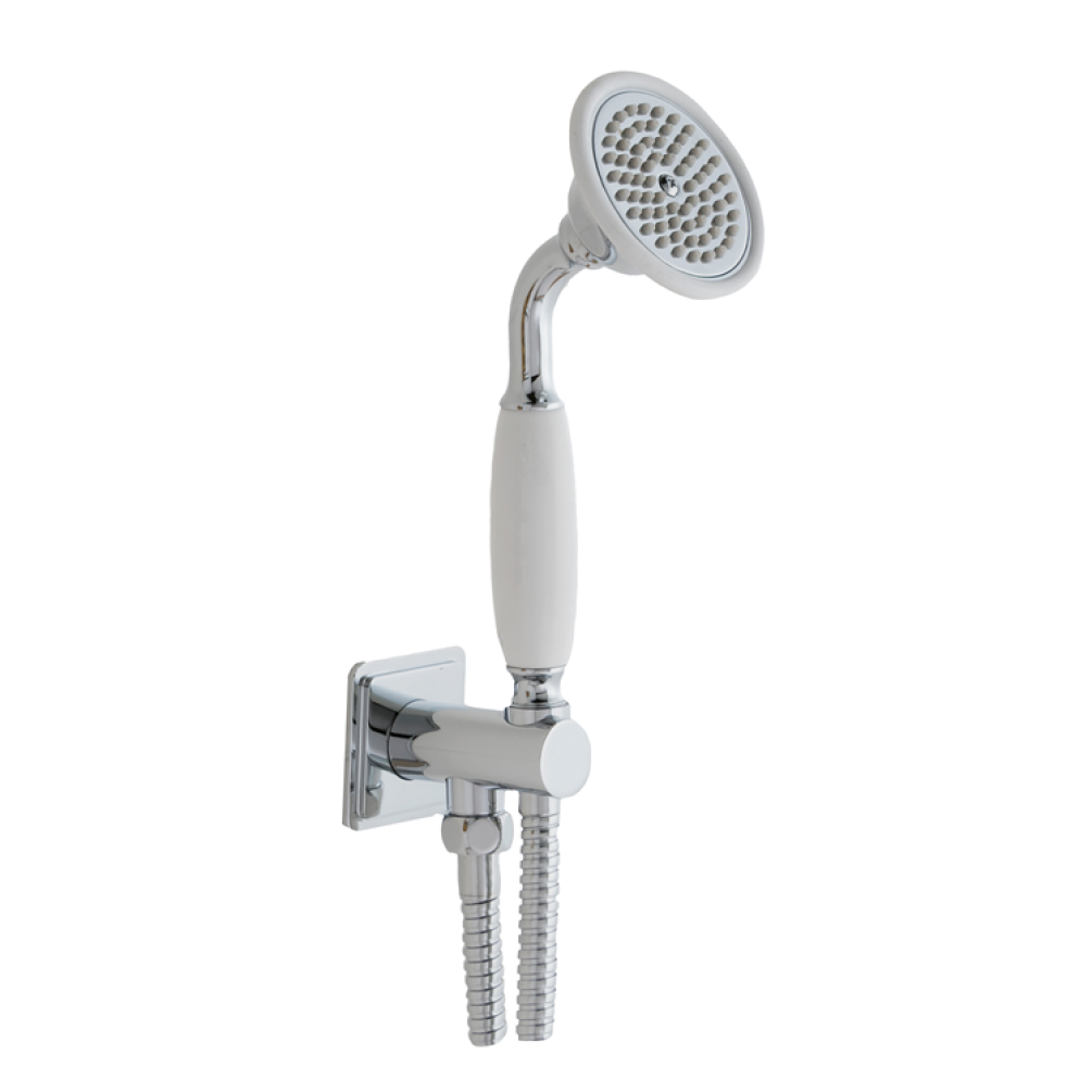 Photo of JTP Grosvenor Shower Handset, Holder & Hose - White Indices
