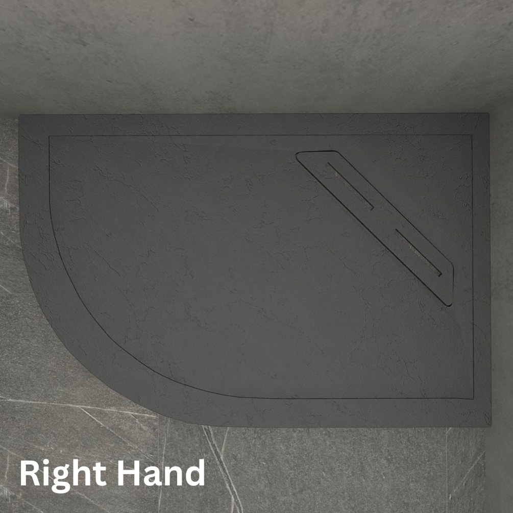 Kudos connect2 1200mm x 900mm Slate Effect Offset Quadrant Shower Tray