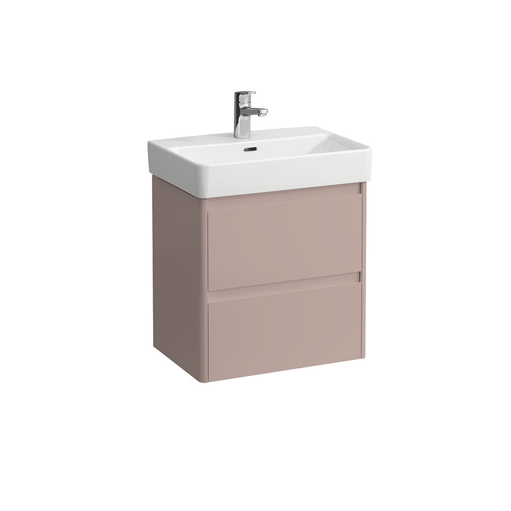 Cutout image of Laufen Base 2.0 Lavender Rose 550mm Wall-Hung Vanity Unit & Basin