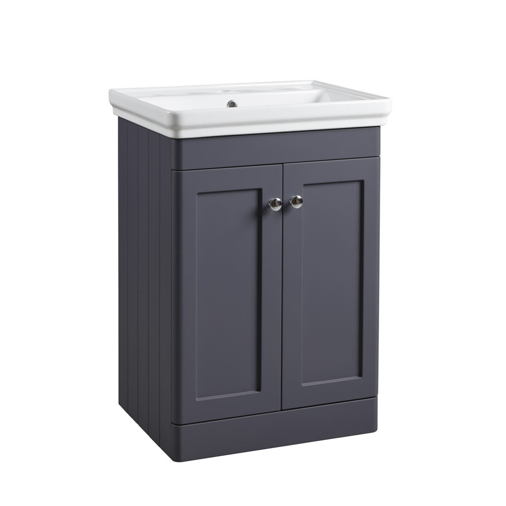 Tavistock Marston 600mm Matt Dark Grey Freestanding Vanity Unit & Basin