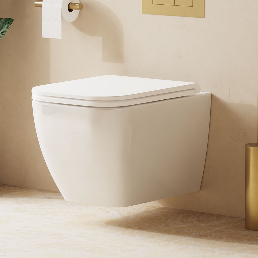 Lifestyle image of Crosswater Mada Square Wall-Hung Toilet