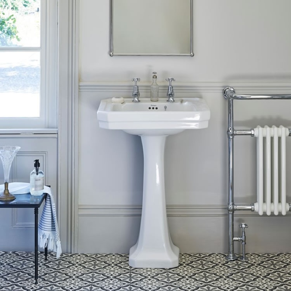 Product Lifestyle image of the Burlington Contemporary 580mm Basin & Pedestal