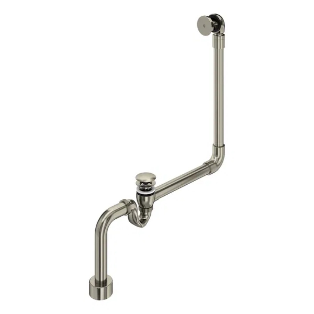 Cut out image of the Victoria + Albert Kit 30 Brushed Nickel Push Button Overflow Bath Waste