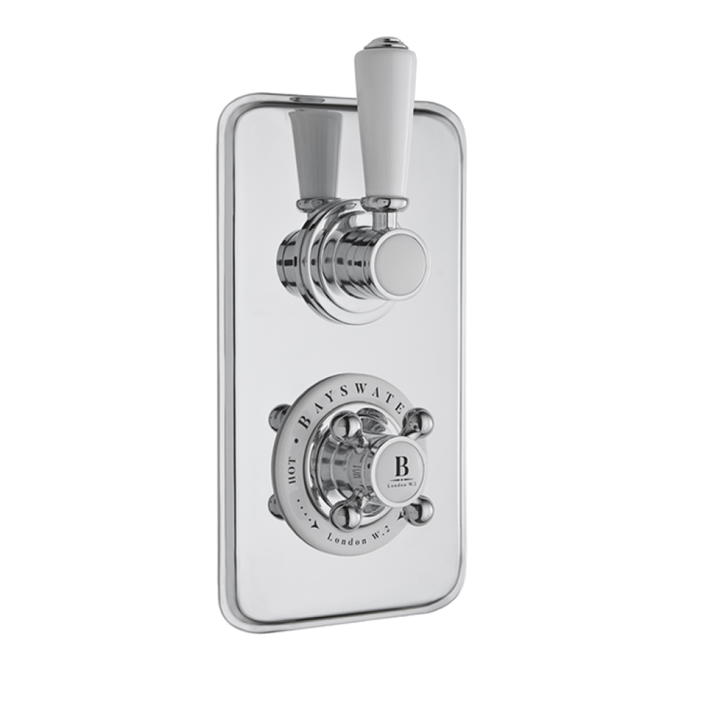 Photo of Bayswater White & Chrome Single Outlet Concealed Shower Valve