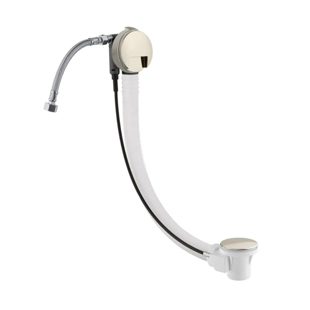 Cut out image of the Victoria + Albert Kit 60 Brushed Nickel Overflow Bath Filler & Pop Up Waste