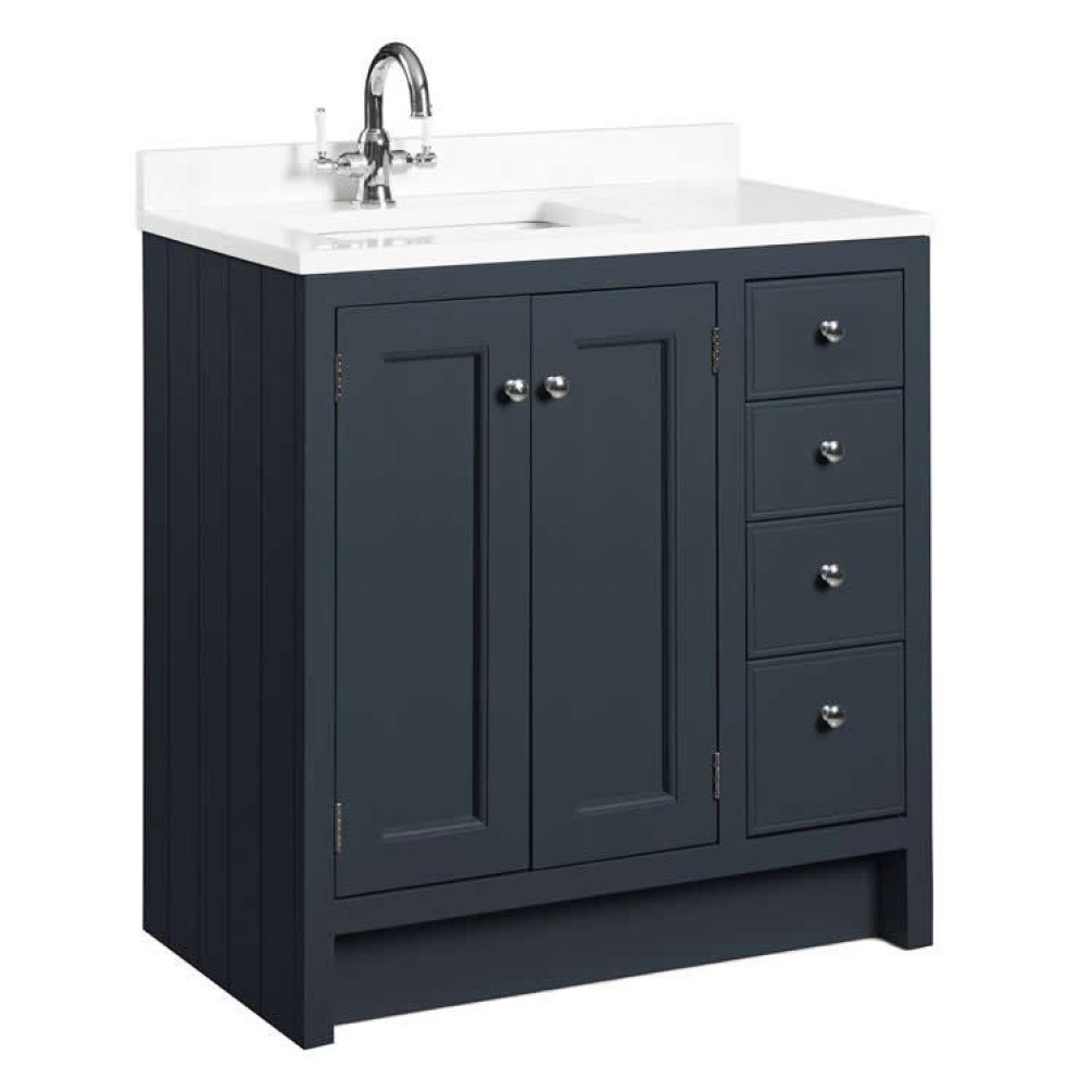 Photo of Roper Rhodes Hampton 800mm Slate Grey Underslung Unit with Basin & Worktop