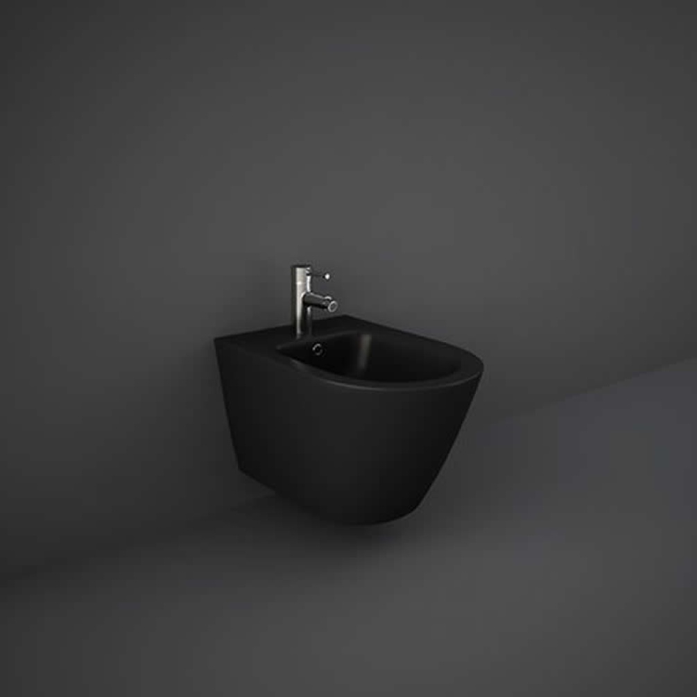Photo Of RAK Feeling Matt Black Wall Hung Bidet