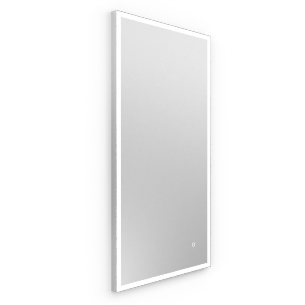 Product Cut out image of Origins Living Tate Light Polished 400mm Rectangular Mirror on an angle