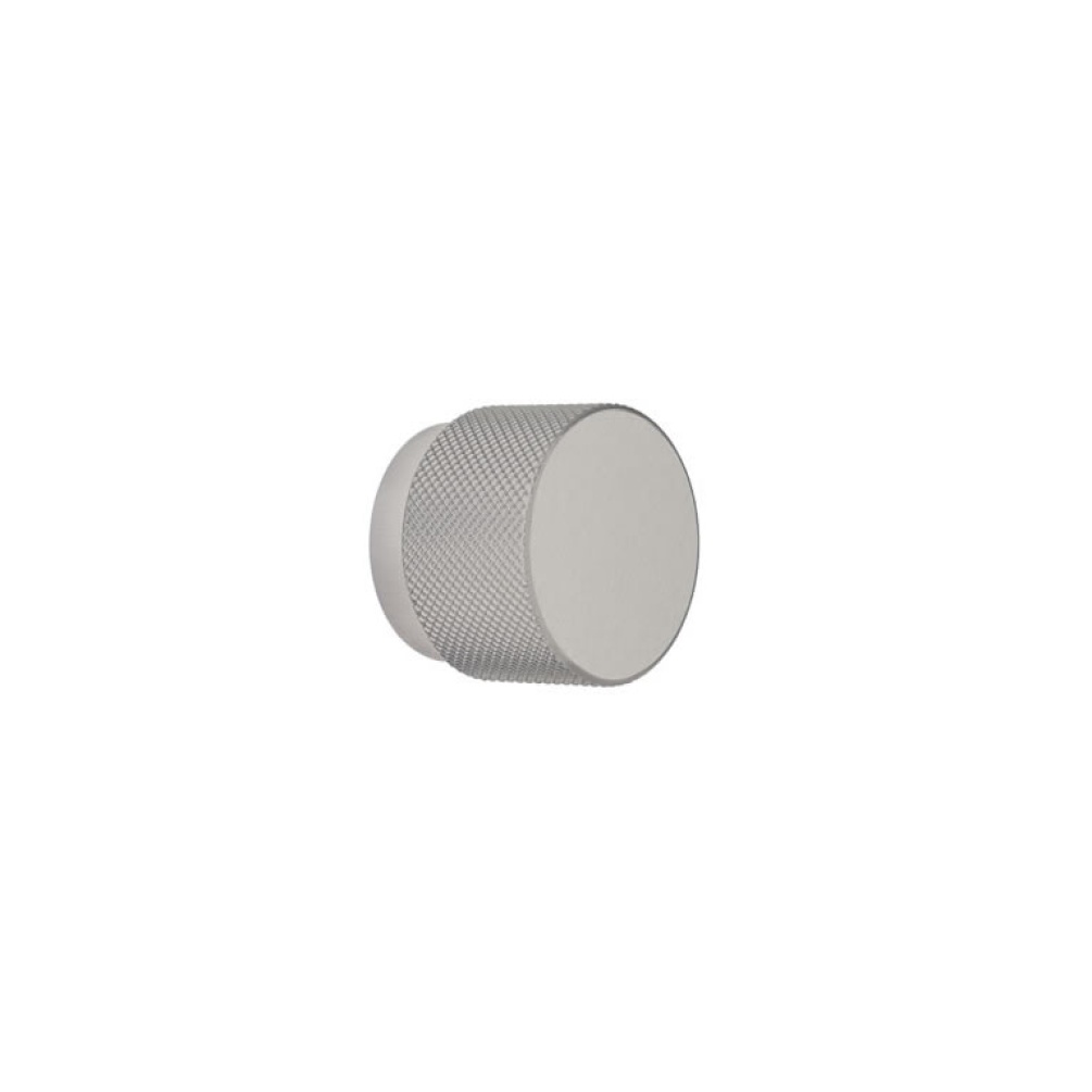 Cutout image of Single Crosswater Knurled Round Furniture Handle Brushed Stainless Steel