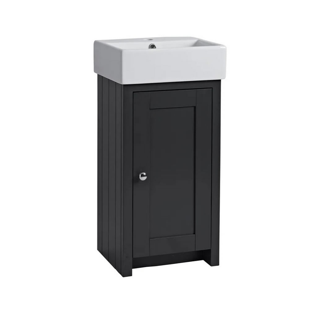Tavistock Lansdown 430mm Matt Black Cloakroom Unit & Basin