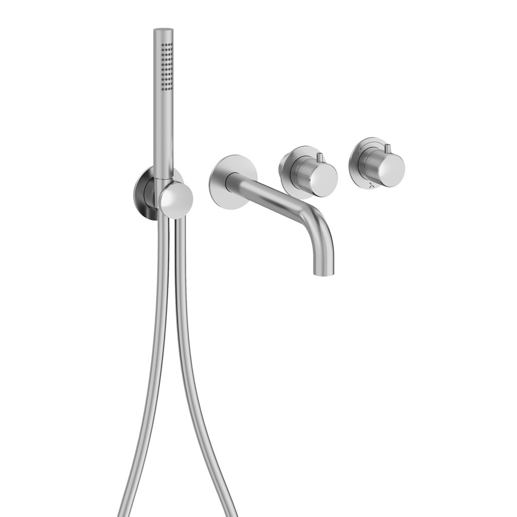 Cutout image of Crosswater Module 3ONE6 Stainless Steel Wall-Mounted Bath Shower Mixer