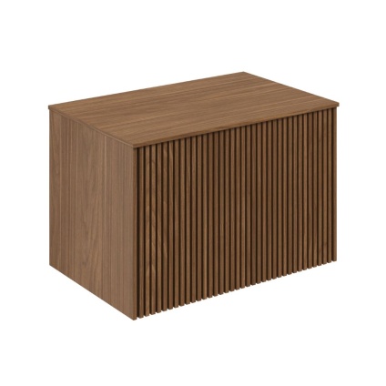 Product cut out image of Crosswater Limit 700mm Royal Walnut Countertop Wall Hung Vanity Unit and Worktop LM7000DRWAN LM7100TRW