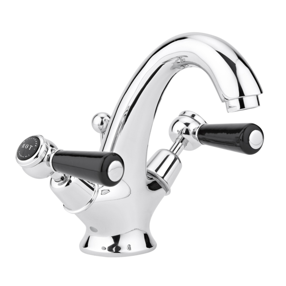 Photo of Bayswater Lever Black & Chrome Mono Basin Mixer