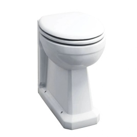 image of a burlington regal height toilet in a back to wall design in gloss white