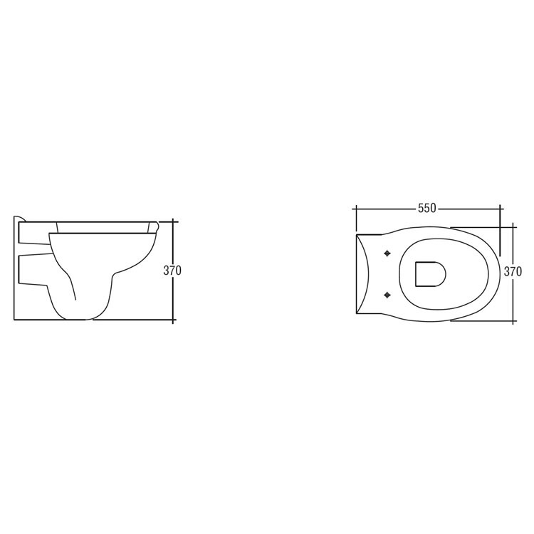 Rak Morning Rimless Wall Hung Toilet Sanctuary Bathrooms