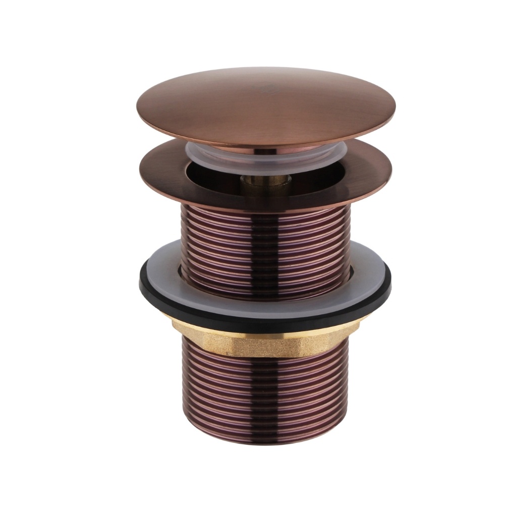 Image of JTP Vos Brushed Bronze Click Clack Bath Waste For Free Standing Bath
