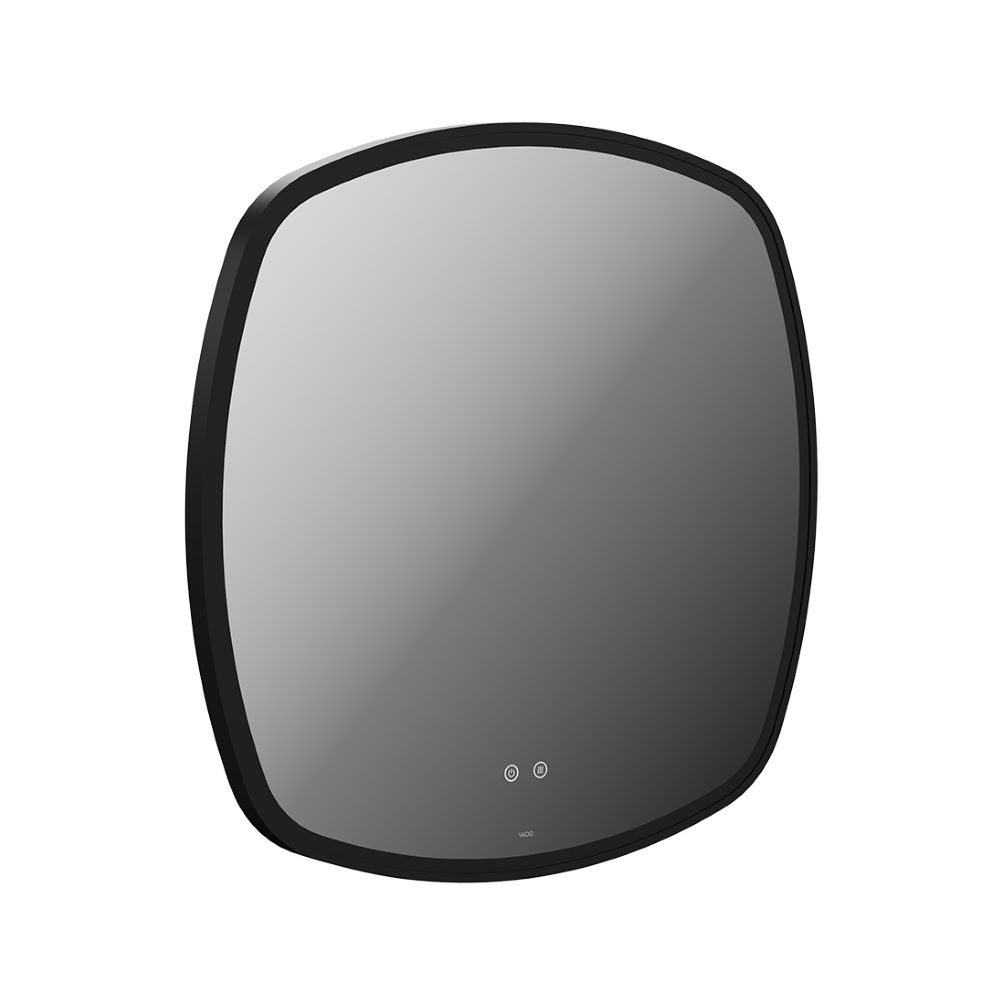 Cut out image of Vado Cameo 800mm Illuminated Soft Square Matt Black Mirror