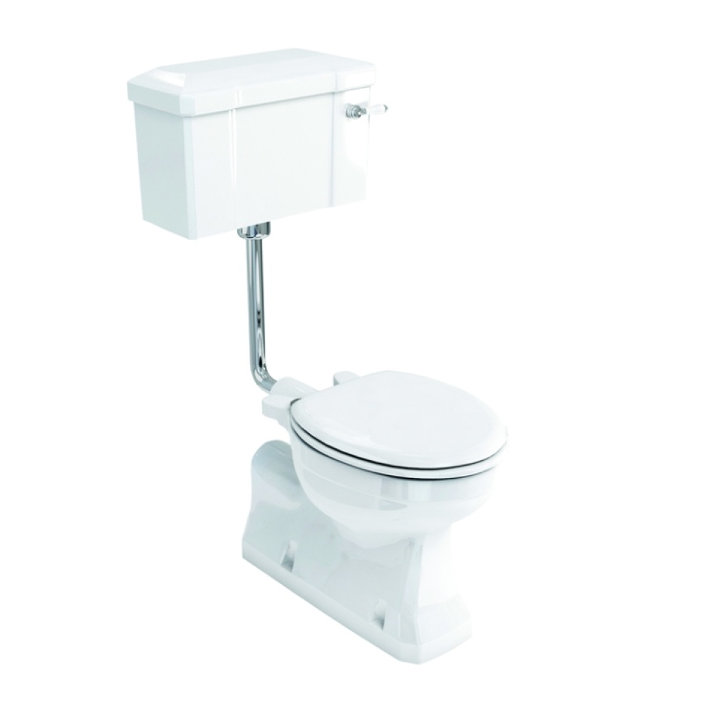 Product Cut out image of the Burlington S Trap Slimline Low Level Toilet