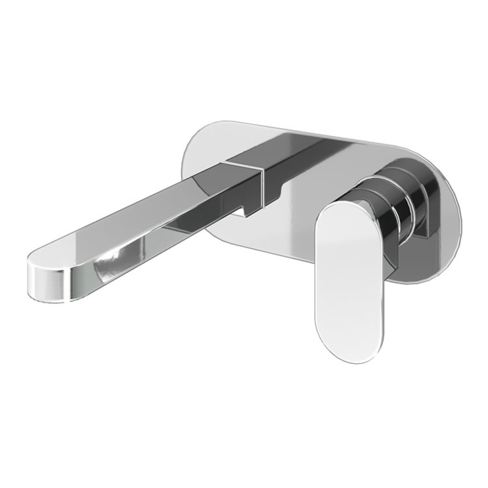 Product Cut out image of the Abacus Ki Chrome Wall Mounted Basin Mixer
