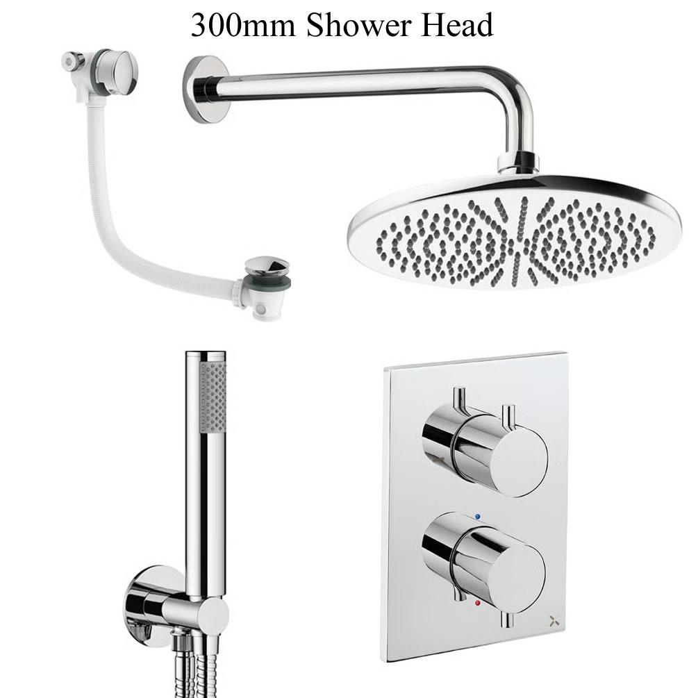 Cutout image of Crosswater Crossbox Chrome Triple Outlet Shower Bath Set