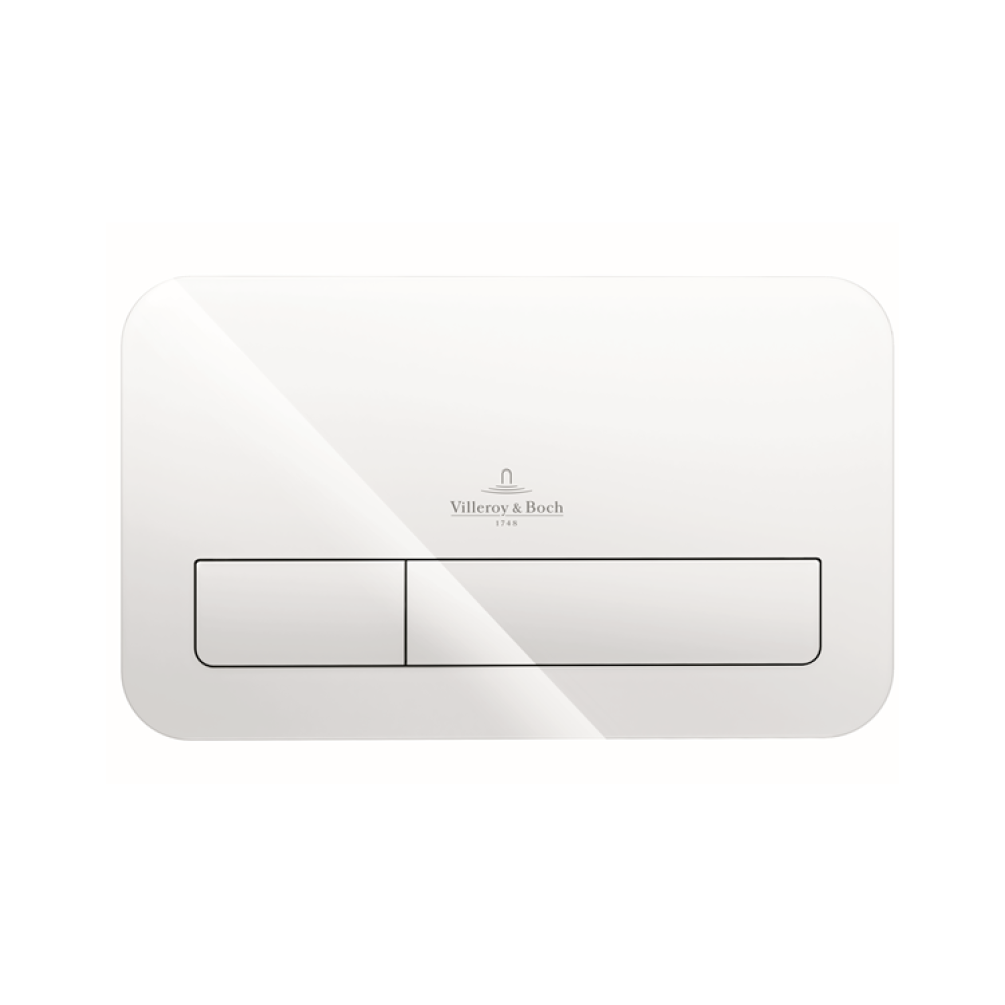 Photo of Villeroy and Boch Viconnect M200 Glass Gloss White Dual Flush Plate