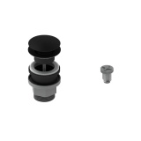 Product Cut out image of the Abacus Matt Black Universal Click Basin Waste