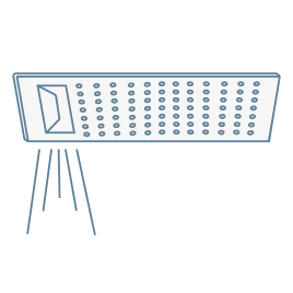iconography image of an LED illuminated lighted shower head