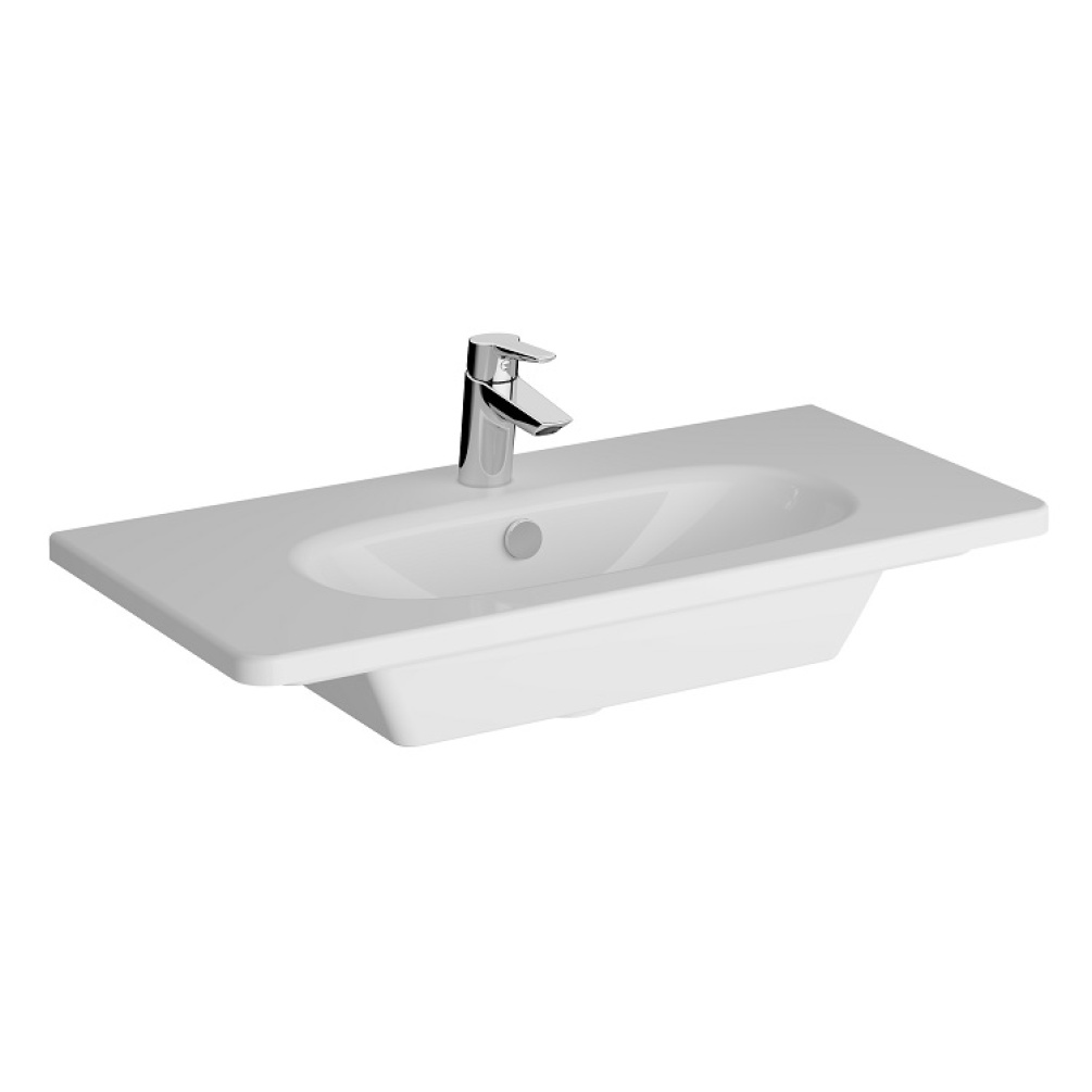 Product cut out image of VitrA Zentrum 805mm x 385mm Wall Hung Vanity Basin 1 Tap Hole 7792B0030001