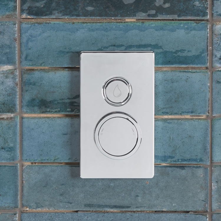 Tavistock Axiom Single Function Push Button Shower Valve With Riser