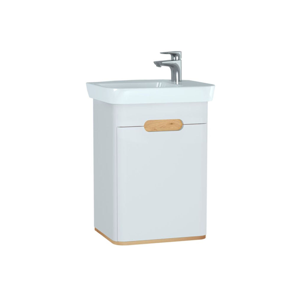 Photo of Vitra Sento Matt White Cloakroom Vanity Unit Cutout
