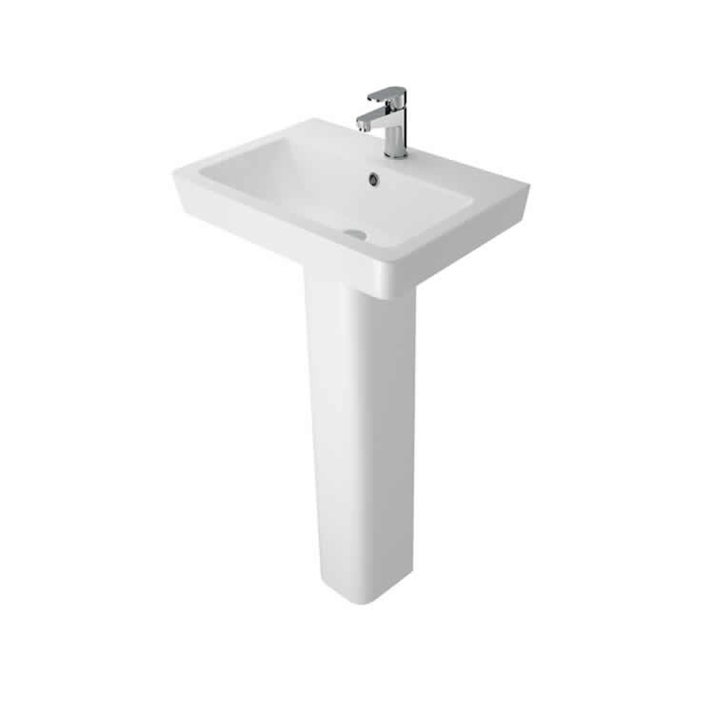 Photo of The White Space 600mm Basin & Full Pedestal