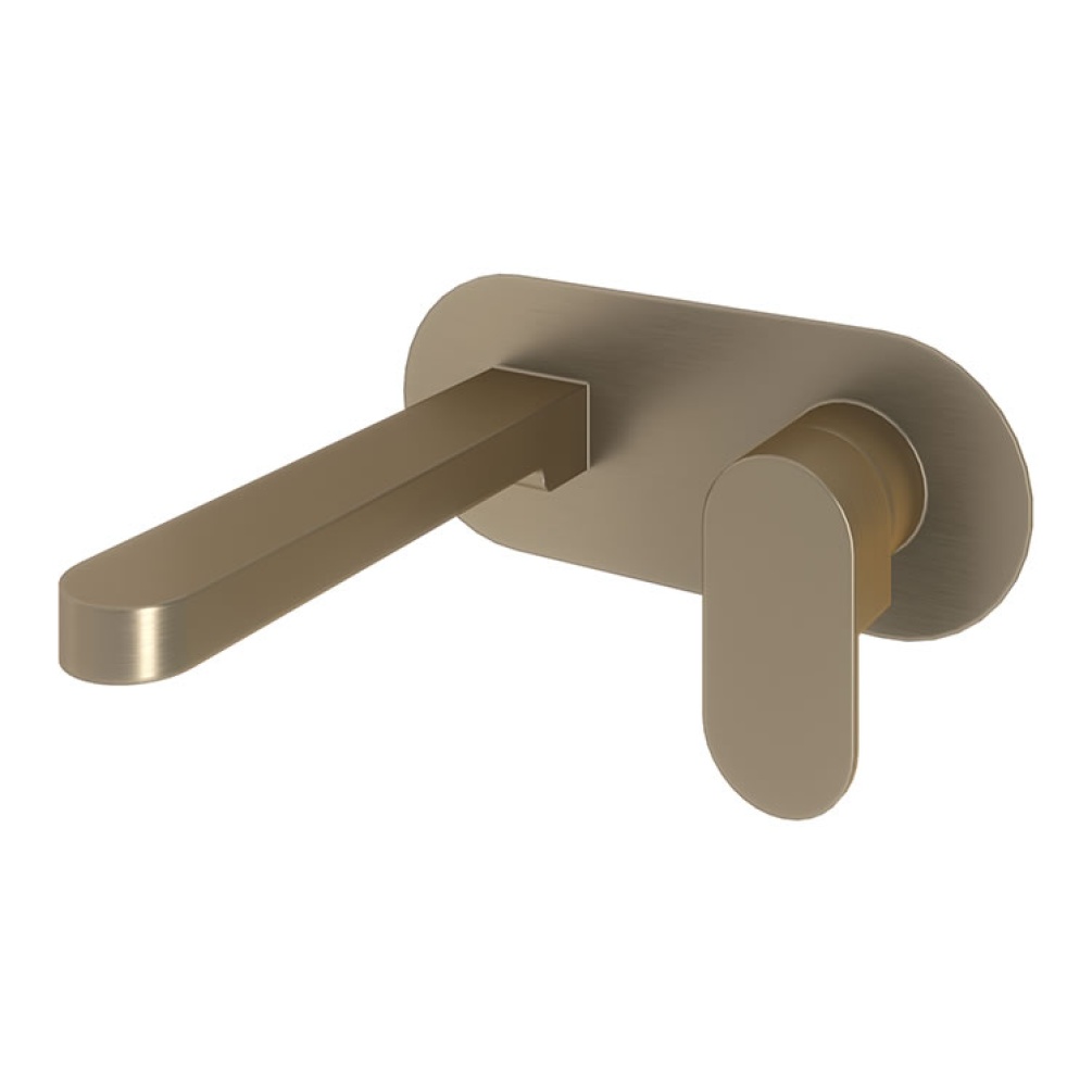 Product Cut out image of the Abacus Ki Brushed Nickel Wall Mounted Basin Mixer