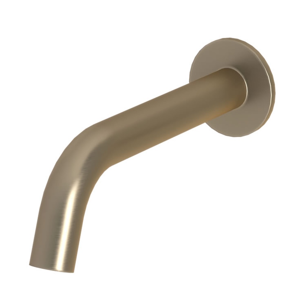 Product Cut out image of the Abacus Iso Brushed Nickel Wall Mounted Bath Spout